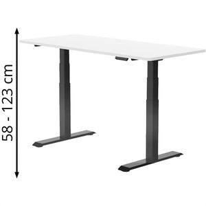 Schreibtisch FlexiSpot E7B 2026, weiß / schwarz