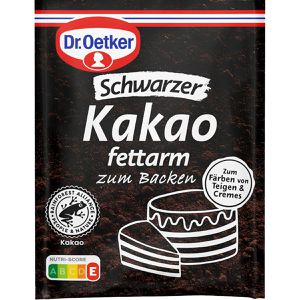 Produktbild für Kakao Dr.Oetker Schwarzer Kakao zum Backen, fettarm, Pulver