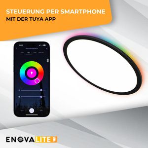 Produktbild für LED-Panel Enovalite ELED300251, schwarz, Ø 40 cm