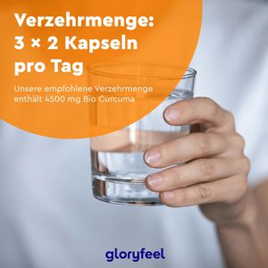 Produktbild für Curcumin gloryfeel Curcuma, 240 Kapseln, BIO