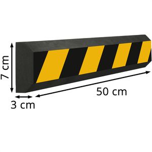 Produktbild für Wandschutz APA gerade, schwarz/gelb