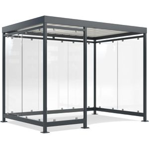 Personenunterstand WSM Köln K3 c/b, anthrazit, aus Metall