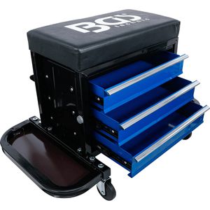 Werkstatthocker BGS-technic 2859, mit Schubfächern und Ablagen