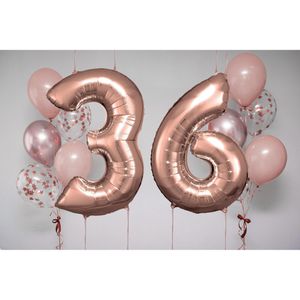 Produktbild für Luftballons Amscan 9906281, Riesenzahl 6, rose