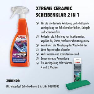 Produktbild für Scheibenversiegelung Sonax Xtreme Ceramic Scheiben Klar 2 in 1