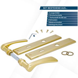 Produktbild für Drückergarnitur Alpertec Nelson-LS BB