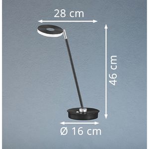 Produktbild für Schreibtischlampe Fischer&amp;Honsel Dent, schwarz, LED, dimmbar