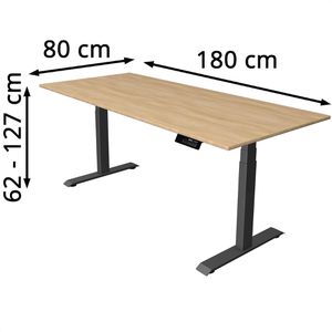 Produktbild für Schreibtisch Kerkmann Move 1 stable, eiche hell / anthrazit