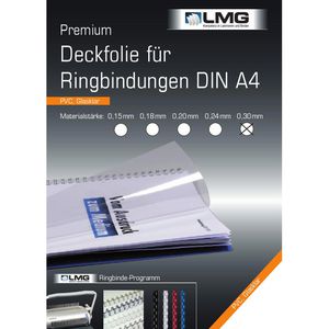 Bindefolien LMG UMT030TA Premium A4, 0,30 mm
