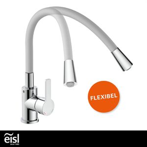 Produktbild für Küchenarmatur EISL FLEXO, chrom / hellgrau