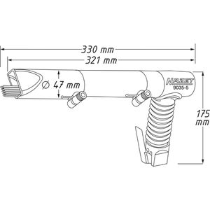 Produktbild für Nadelentroster Hazet 9035-5, Druckluft