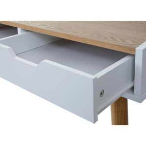 Produktbild für Schreibtisch Mendler HWC-A70, braun / weiß