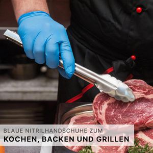 Produktbild für Einmalhandschuhe Arnomed Nitril Blue, blau, 100 Stück