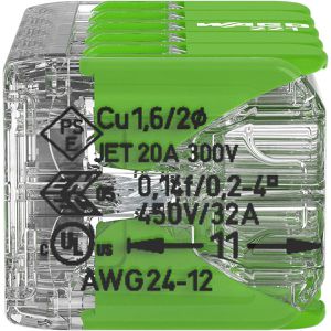 Produktbild für Verbindungsklemme Wago Compact Green Range, 221-430, 10 Leiter
