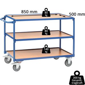 Produktbild für Tischwagen Fetra 2950, aus Metall &amp; Holz