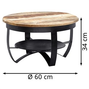 Produktbild für Couchtisch Wohnling WL6.327, aus Massivholz / Metall, mango