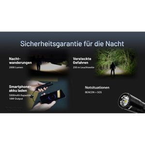 Produktbild für Taschenlampe Nitecore MH15, LED, aufladbar