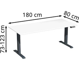 Produktbild für Schreibtisch Geramöbel Elevate Basic, weiß / anthrazit