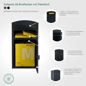 Produktbild für Paketbriefkasten SafePost 900155 ScanPro 48