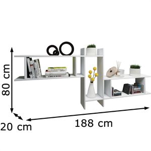 Produktbild für Wandregal VCM Sirola Maxi, 912526, weiß