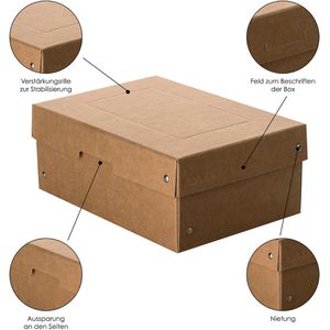 Produktbild für Aufbewahrungsbox Falken Pure Box Nature, 4,5 Liter