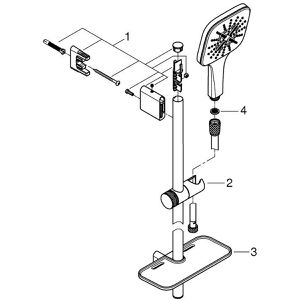 Produktbild für Brausegarnitur GROHE Vitalio SmartActive 130 Cube