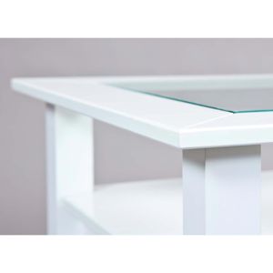 Produktbild für Couchtisch Inter-Link Provence 20901515, aus Glas / Holz, weiß