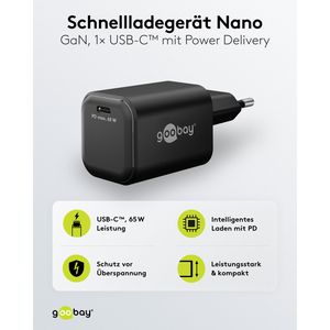 Produktbild für USB-Ladegerät Goobay Nano 79155, 65 Watt