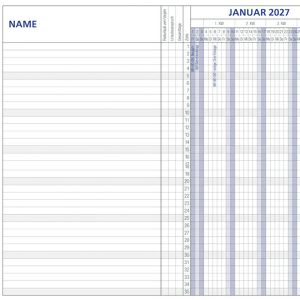 Produktbild für Urlaubsplaner Zettler 993-0000, Jahr 2027