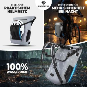 Produktbild für Gepäckträgertasche Radgeist RG-HB-GR-26, grau, 22 Liter