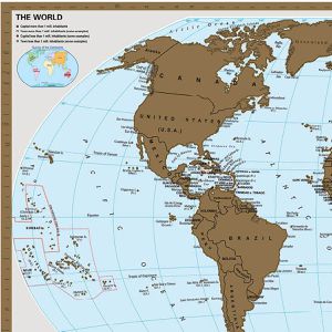 Produktbild für Weltkarte Stiefel Scratchmap The World, Englisch, rahmenlos