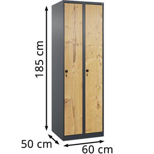 Produktbild für Spind CP-Möbel Evolo PLUS, silberfichte