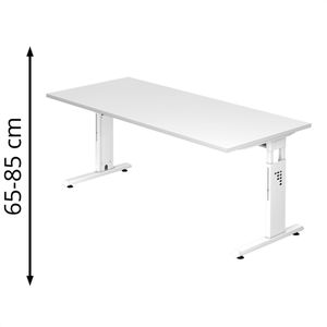 Schreibtisch Hammerbacher O-Serie, weiß / weiß