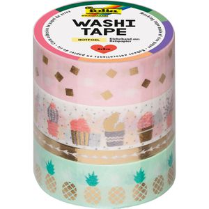 Washi-Tape Folia 26418 Hotfoil, mit Glanzeffekt, gold