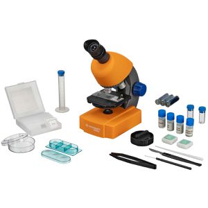Produktbild für Mikroskop Bresser Junior, orange, mit Durchlicht, für Kinder