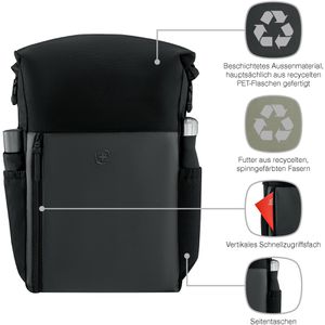 Produktbild für Laptop-Rucksack Wenger UrbanOne Roll-Top, 653890, schwarz