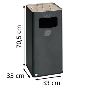 Produktbild für Aschenbecher VAR B32R, 3085, antik silber, für Outdoor