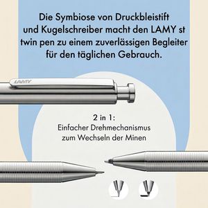Produktbild für Multifunktionsstift Lamy cp1 twin pen, 2-in-1, silber