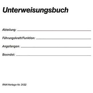 Produktbild für Unterweisungsbuch RNK 3122, A5 quer