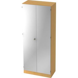 Produktbild für Kleiderschrank Hammerbacher Solid 6200, silber / buche