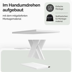 Produktbild für Couchtisch CASARIA Detroit, aus Holz, weiß