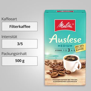 Produktbild für Kaffee Melitta Auslese Medium 50%
