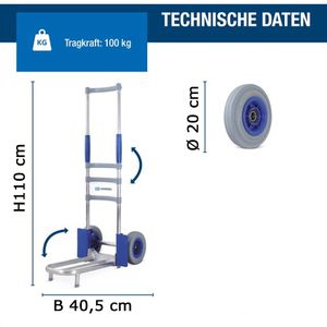 Produktbild für Sackkarre EXPRESSO Paketkarre, 25127645, klappbar