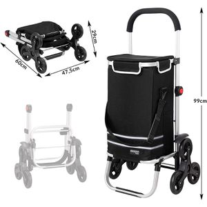 Produktbild für Einkaufstrolley Monzana 109120, schwarz, klappbar