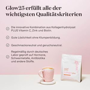 Produktbild für Kollagen Glow25 Plus, Hydrolysat, Peptide Typ 1 &amp; 3