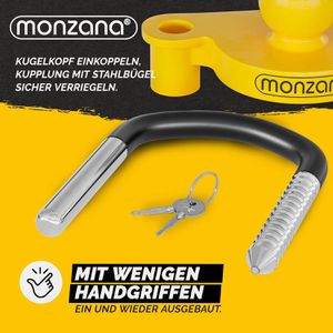 Produktbild für Anhängerschloss Monzana 101757 mit Schlüsselschloss