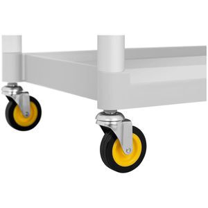 Produktbild für Servierwagen Uniprodo UNICLEAN, grau, Aluminium / Kunststoff