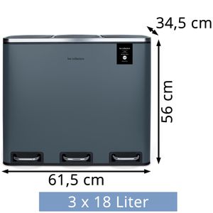 Produktbild für Mülleimer Les-Collectors N984, blaugrau