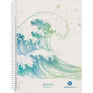 Produktbild für Collegeblock Herlitz GREENline Welle, 300006030, A5