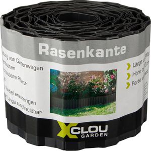 Produktbild für Rasenkante X-Clou 1056623, anthrazit, flexibel